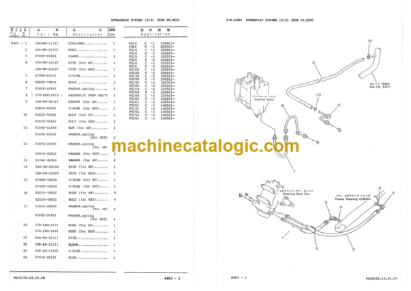 Komatsu FG15H FG18H-15 FD15H FD18H-15 Parts Book