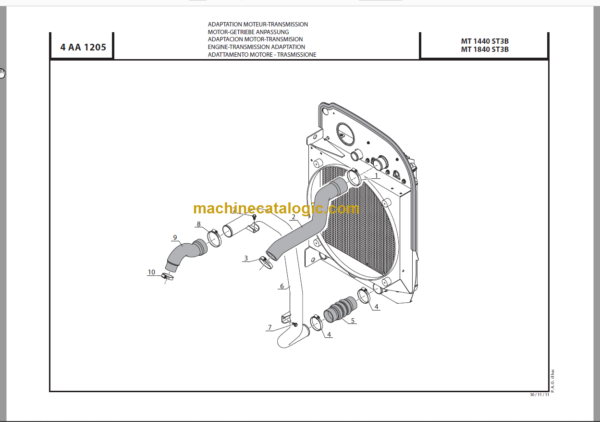 Manitou MT 1440 ST3B Parts Catalogue