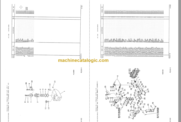 Komatsu PC210-6 PC210LC-6 Hydraulic Excavator Parts Book