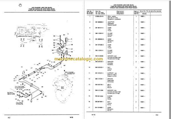 Komatsu W170 Wheel Loader Parts Book