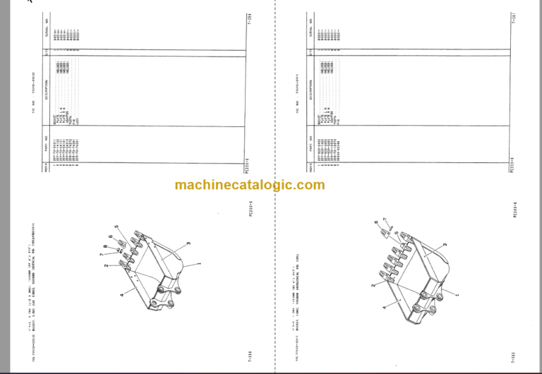 Komatsu PC210-6 PC210LC-6 Hydraulic Excavator Parts Book