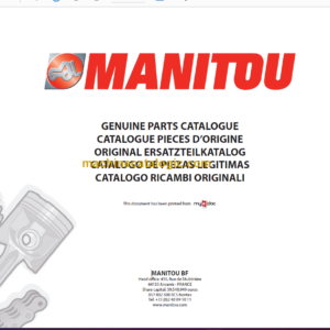 Manitou MT 1235 H S TURBO S2 E2 Genuine Parts Catalogue