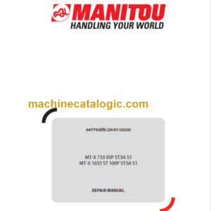 Manitou MT-X 1033 ST 100P ST3A S1 Repair Manual