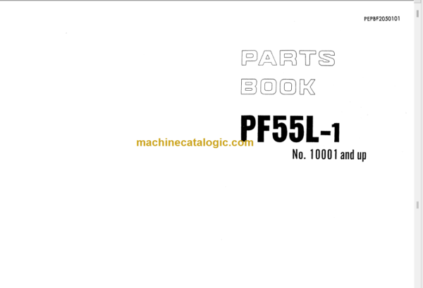 Komatsu PF55L-1 Parts Book