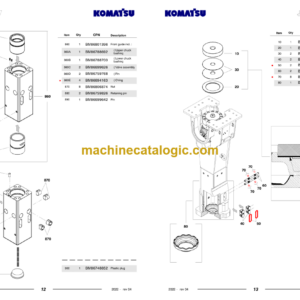 Komatsu JMHB870V-1 Hydraulic Breaker Parts Book