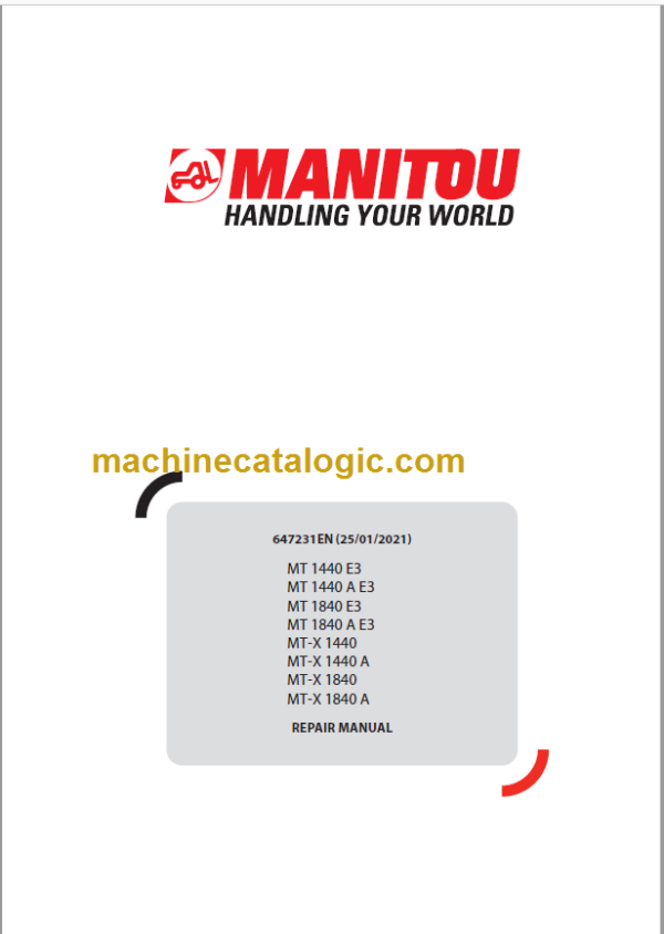 Manitou MT-X 1840-A Repair Manual
