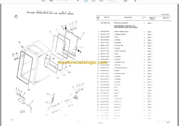 Komatsu PF55L-1 Parts Book