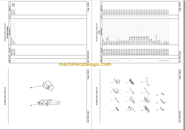 Komatsu PC2000-8 Hydraulic Excavator Parts Book