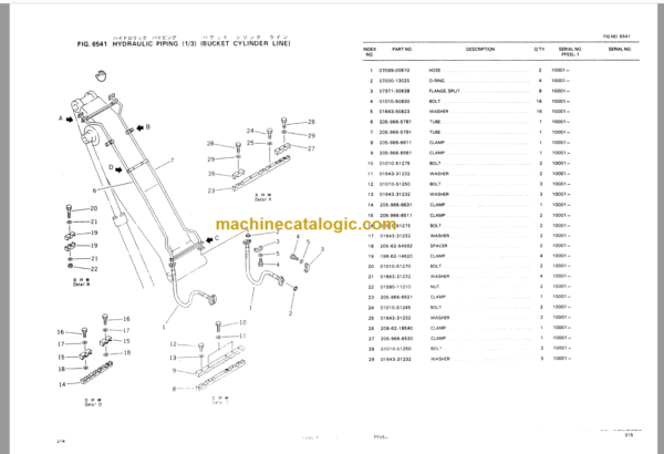 Komatsu PF55L-1 Parts Book