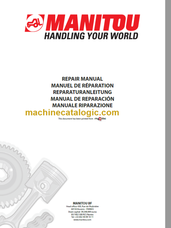 Manitou 150 TP Repair Manual