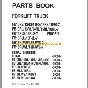 Komatsu FB10RS 13RS 15RS 18RS-7 RL RJS RJL-7 RJWS RJWL Parts Book