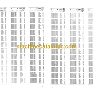 Komatsu FB10EX FB14EX FB15EX FB18EX-7 EXL EXG EXH Parts Book