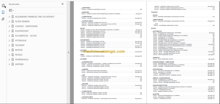 Manitou MT-X 1030 S T Parts Catalogue