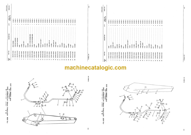 Komatsu PC280LC-3K PC280NLC-3K Hydraulic Excavator Parts Book
