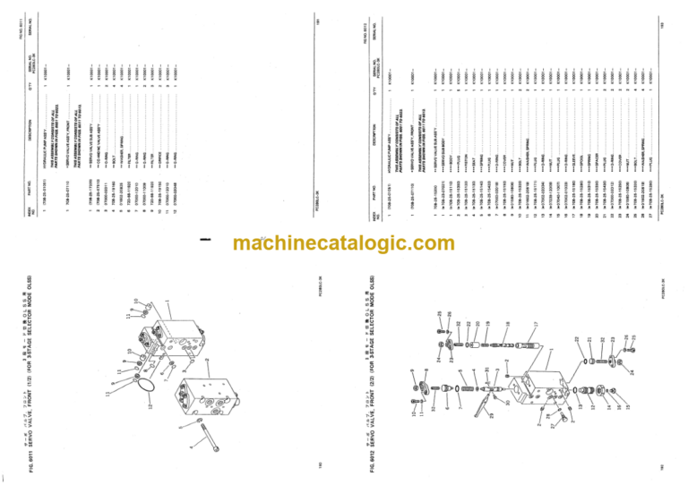 Komatsu PC280LC-3K PC280NLC-3K Hydraulic Excavator Parts Book