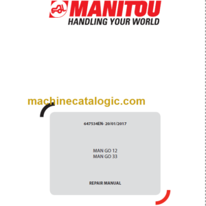 Manitou MAN GO 12 REPAIR MANUAL