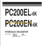 Komatsu PC200EL-6K PC200EN-6K Hydraulic Excavator Parts Book
