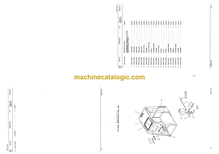 Komatsu PC280LC-3K PC280NLC-3K Hydraulic Excavator Parts Book