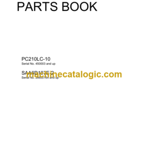 Komatsu PC210LC-10 SAA6D107E-2 Parts Book