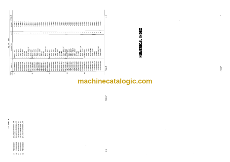Komatsu PC30-6F Hydraulic Excavator Parts Book