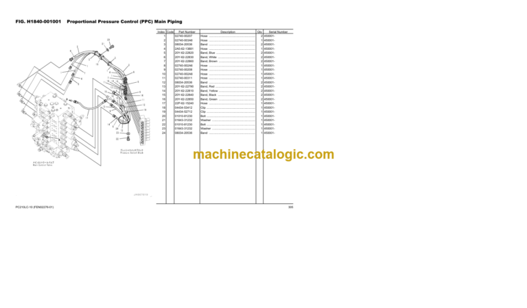 Komatsu PC210LC-10 SAA6D107E-2 Parts Book