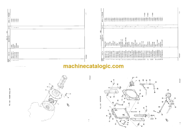 Komatsu PC30-6F Hydraulic Excavator Parts Book
