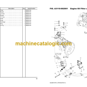 Komatsu PC210LC-10 SAA6D107E-2 Parts Book