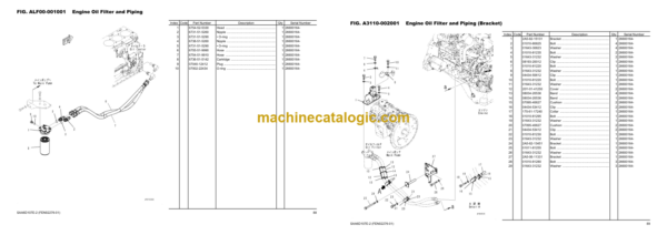 Komatsu PC210LC-10 SAA6D107E-2 Parts Book