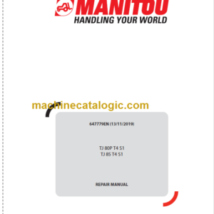 Manitou TJ 80P T4 S1 Repair Manual