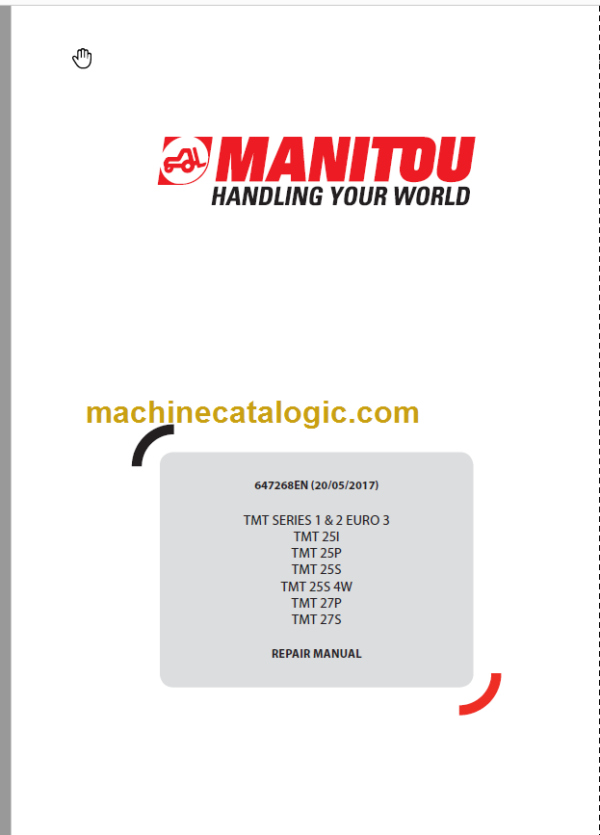 Manitou TMT 27P REPAIR MANUAL