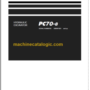 Komatsu PC70-8 Hydraulic Excavator Parts Book