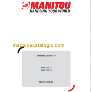 Manitou MAN GO 33 REPAIR MANUAL