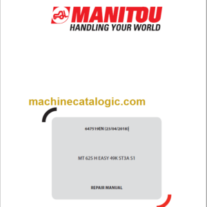 Manitou MT 625 H EASY 49K ST3A S1 Repair Manual