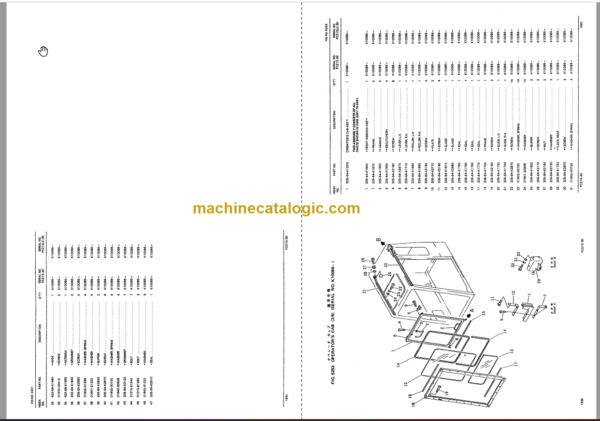 Komatsu PC210-3K PC210LC-3K Hydraulic Excavator Parts Book