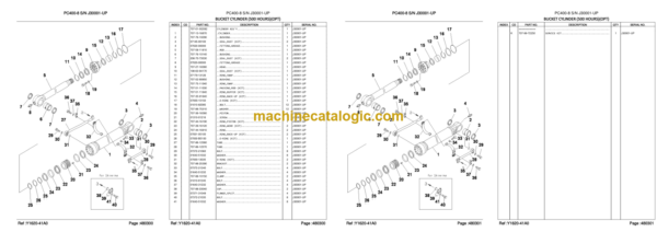 Komatsu PC400SE-8R PC400LCSE-8R Hydraulic Excavator Parts Book