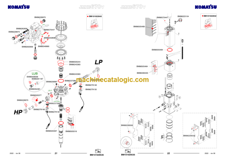 Komatsu JMHB670V-1 Hydraulic Breaker Parts Book