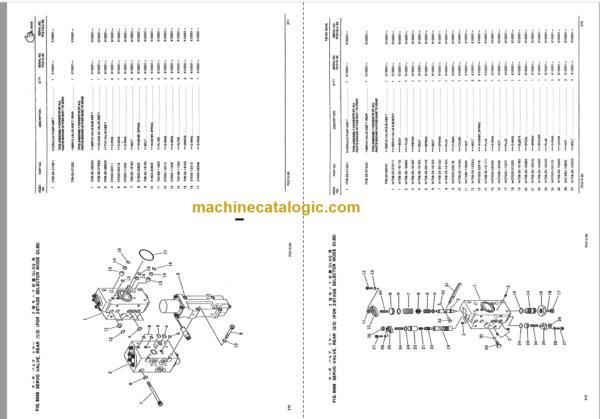 Komatsu PC210-3K PC210LC-3K Hydraulic Excavator Parts Book