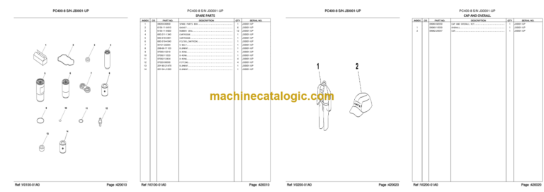 Komatsu PC400SE-8R PC400LCSE-8R Hydraulic Excavator Parts Book