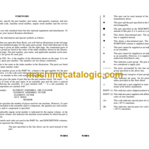 Komatsu PC100F-6 Parts Book