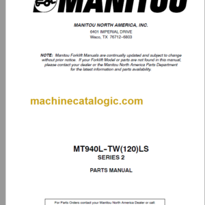 Manitou MT 940L-TW(120)LS SERIES 2 Parts Manual