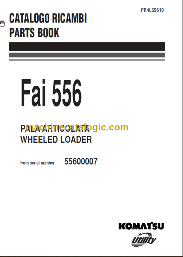 Komatsu Fai-556 Wheeled Loader Parts Book