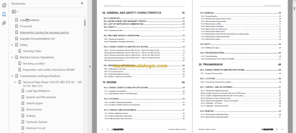 Manitou 160 ATJ ST5 S2 SERVICE MANUAL