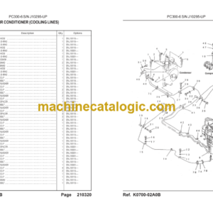 Komatsu PC300-6 Hydraulic Excavator Parts Book