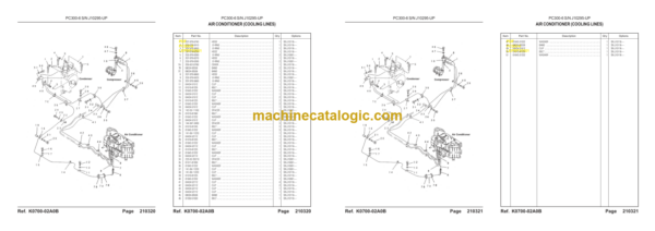 Komatsu PC300-6 Hydraulic Excavator Parts Book