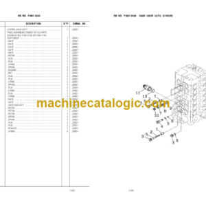 Komatsu PC100F-6 Parts Book