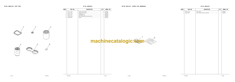 Komatsu PC100F-6 Parts Book