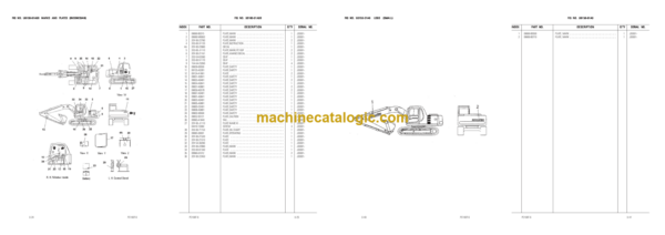 Komatsu PC100F-6 Parts Book