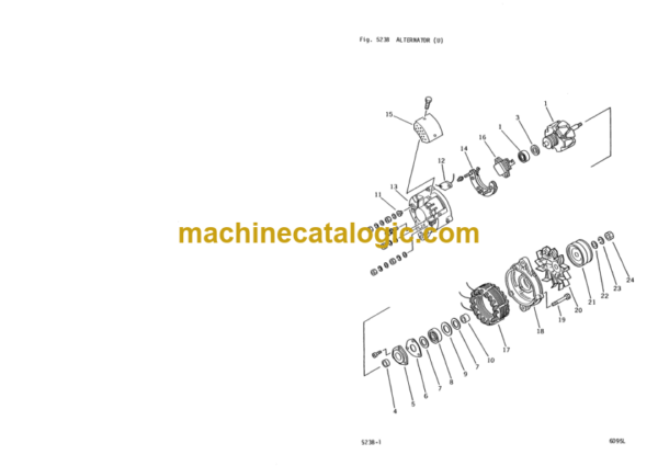 Komatsu 6D95L Diesel Engine Parts Book