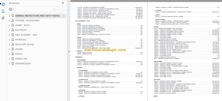 Manitou MT 620 Parts Catalogue