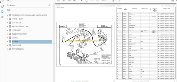 Manitou MT 1740 SL S2 Parts Catalogue